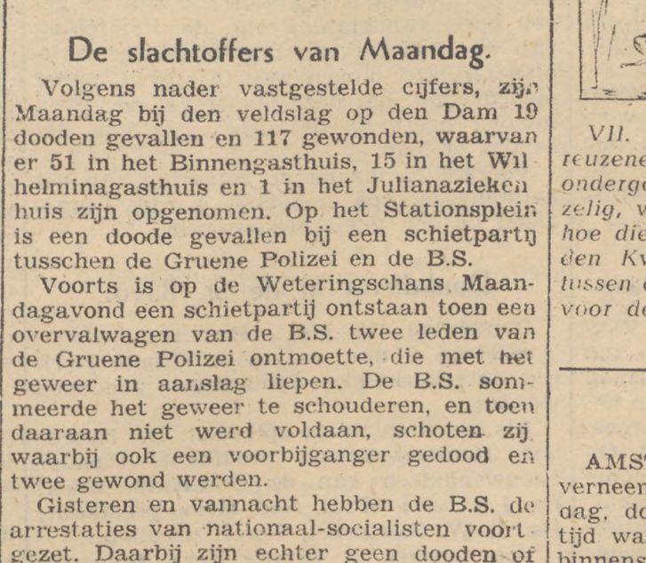 Trouw 9 mei over de slachtoffers van 7 mei